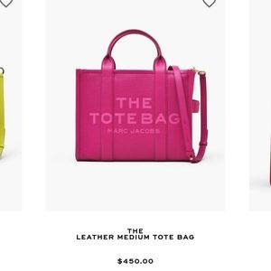 HOT PINK AUTHENTIC  MEDIUM Marc Jacobs tote